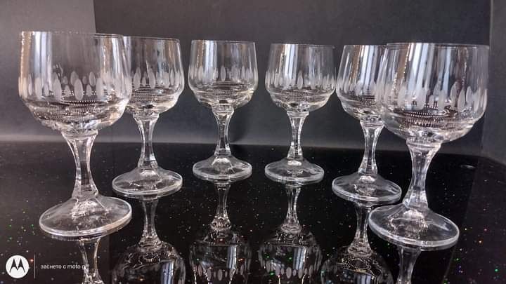 Комплект от тънкостенни чаши кристалин за вино, ликьор, шампанско, вод