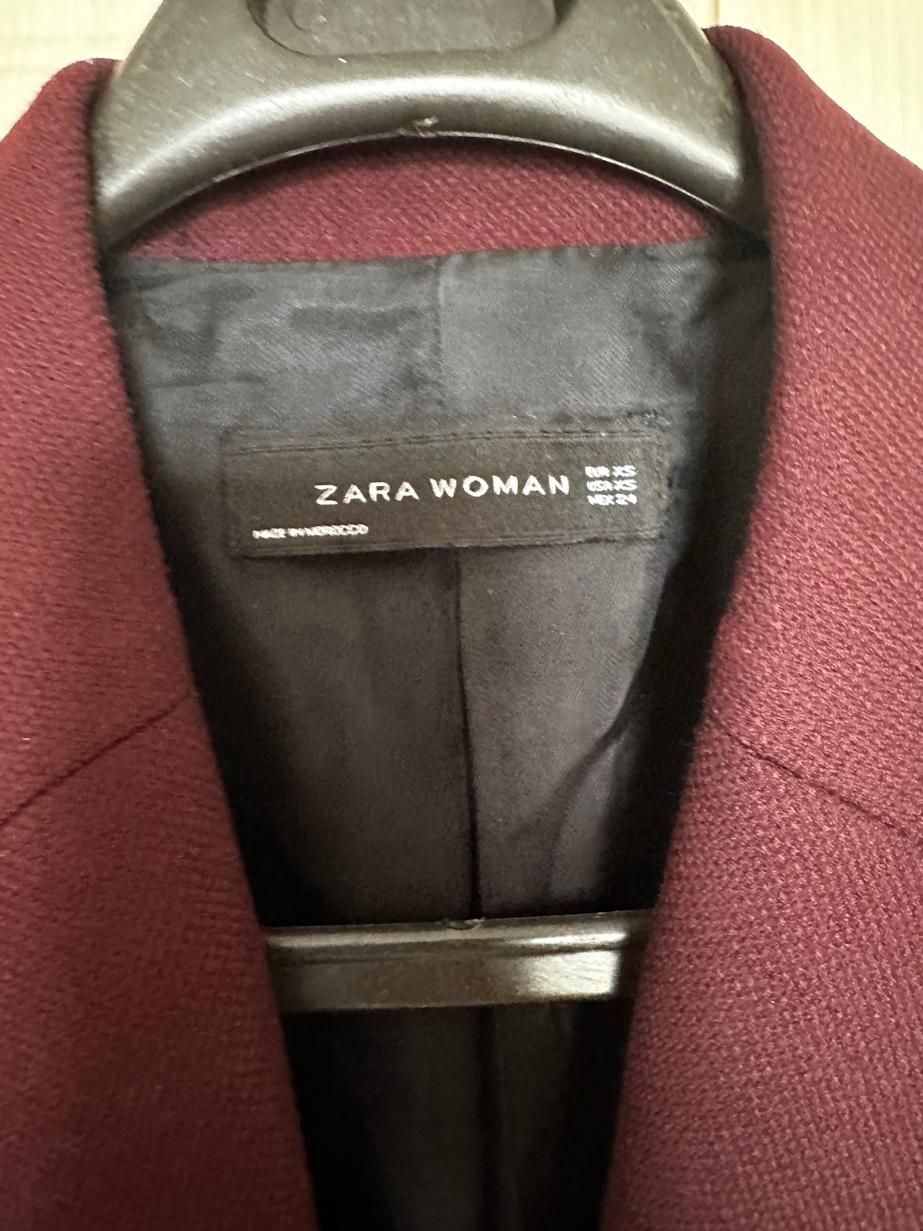 Zara. Пиджак бордового цвета