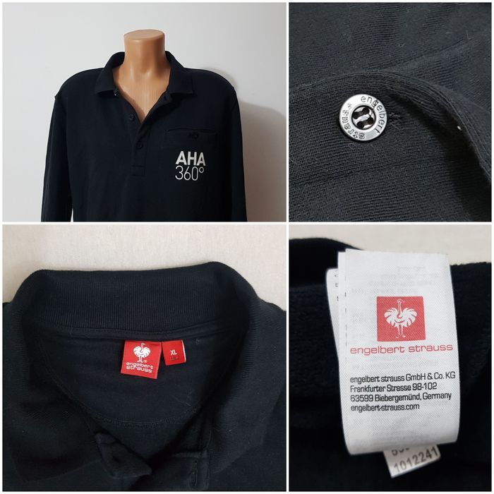 Bluza polo Engelbert Strauss tricot interior polar, fleece, Nr. XL men