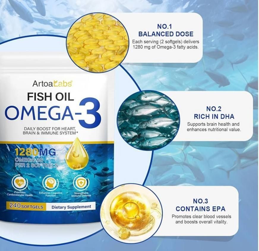 Omega 3,омега, fish oil,1280 mg,240 softgel