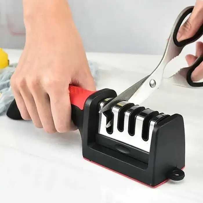 Ascuțitor profesional cutite si foarfeci din otel cu 4 nivele,nou