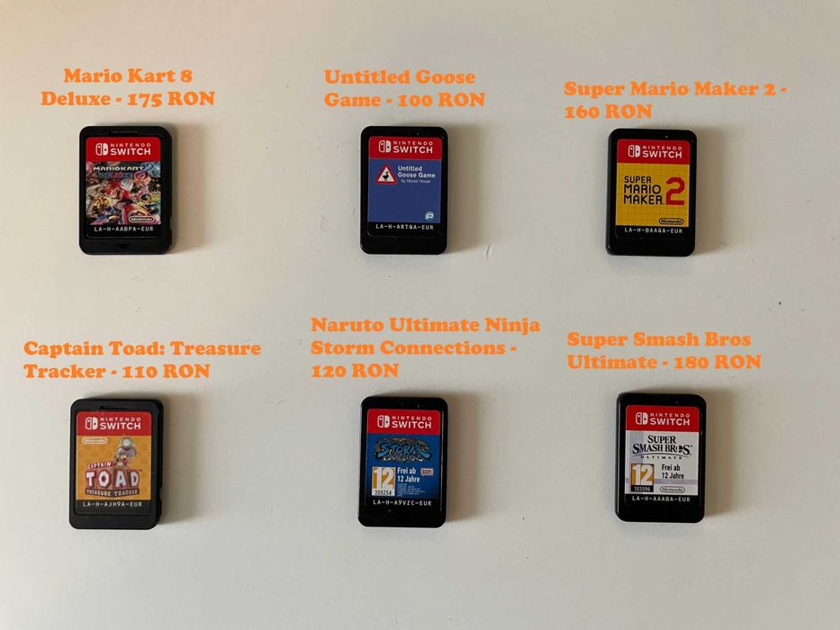 Jocuri Nintendo Switch (card) bine intretinute