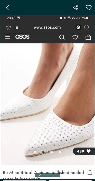 Vând pantofi de mireasă marca Asos