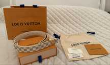 Curea Louis Vuitton Mini Damier Azur originala