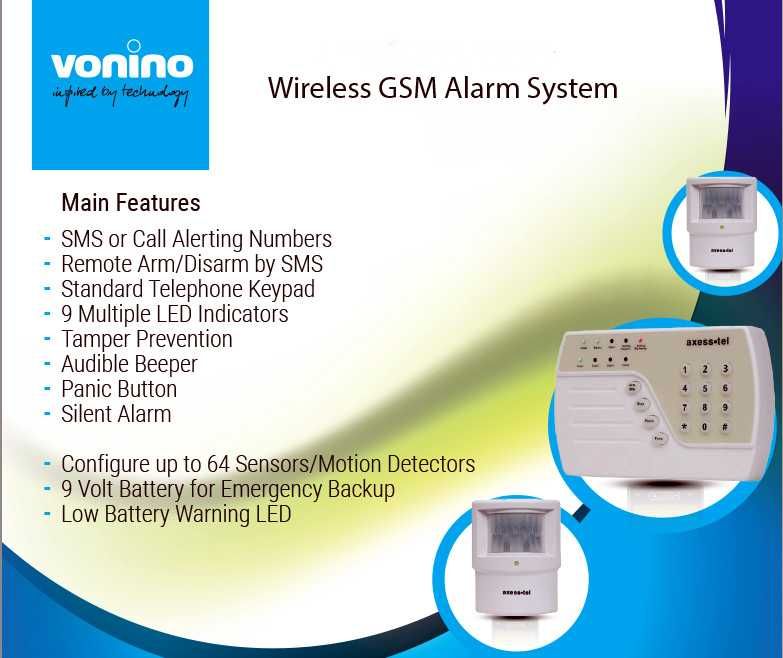 Безжична алармена система за сигурност Vonino AxessTel