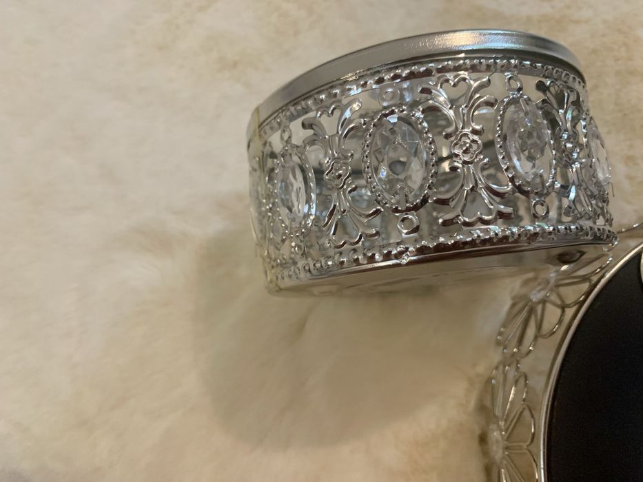 Лот поднос и бонбониера с кристалчета