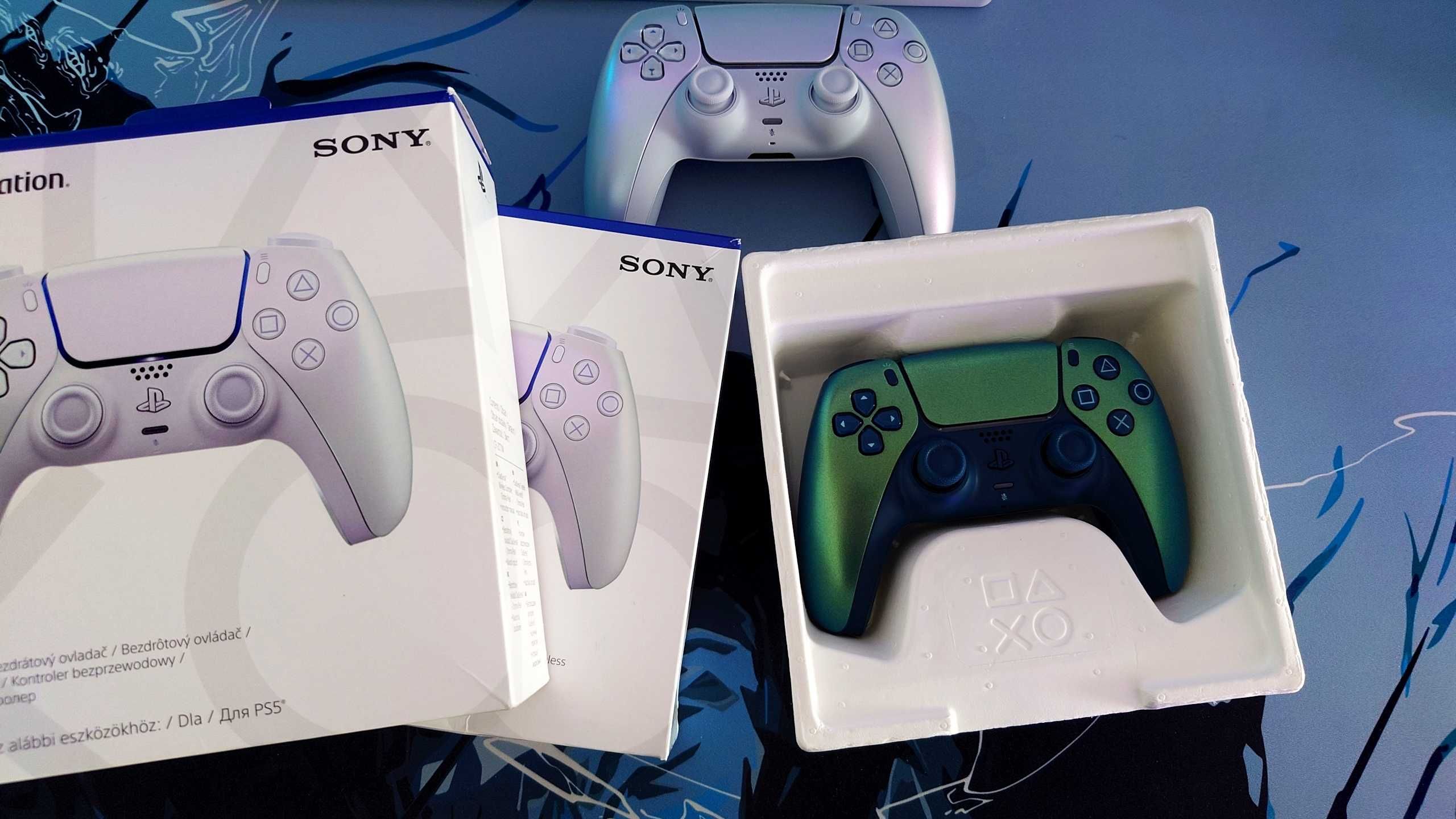 Controller Wireless PS5 Sony DualSense, Chroma Pearl / Teal noi