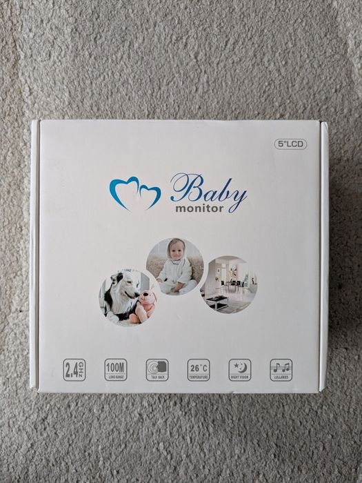 Baby monitor Full HD ecran 5'' temperatura, voce, control 360