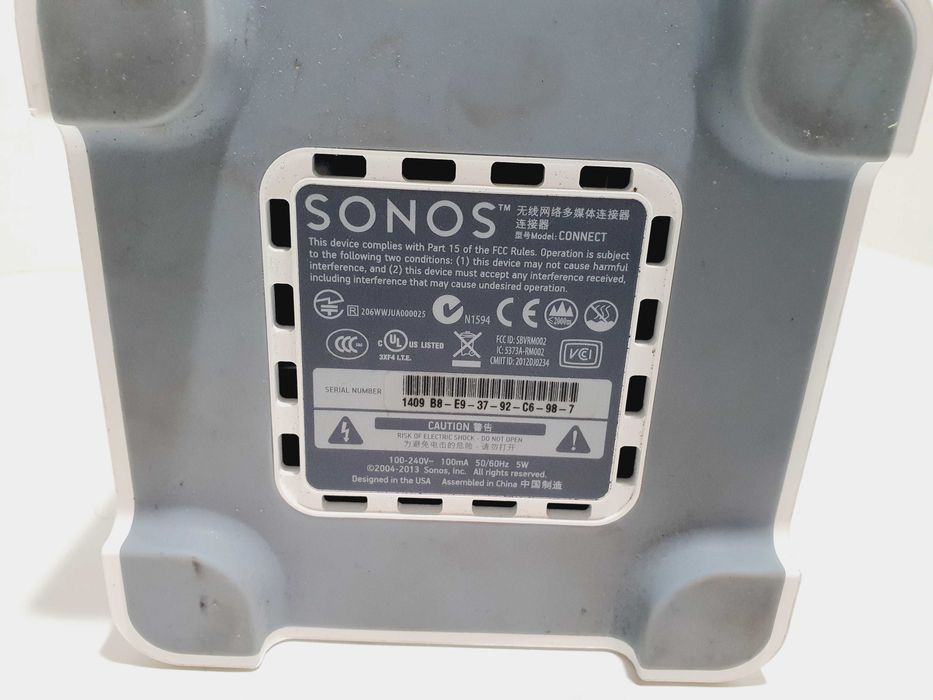 Sonos Connect Streaming Wi-Fi Music Sistem