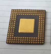 Керамичен процесор AMD 486 от 90-те, със позлата, за украса,  и пр.