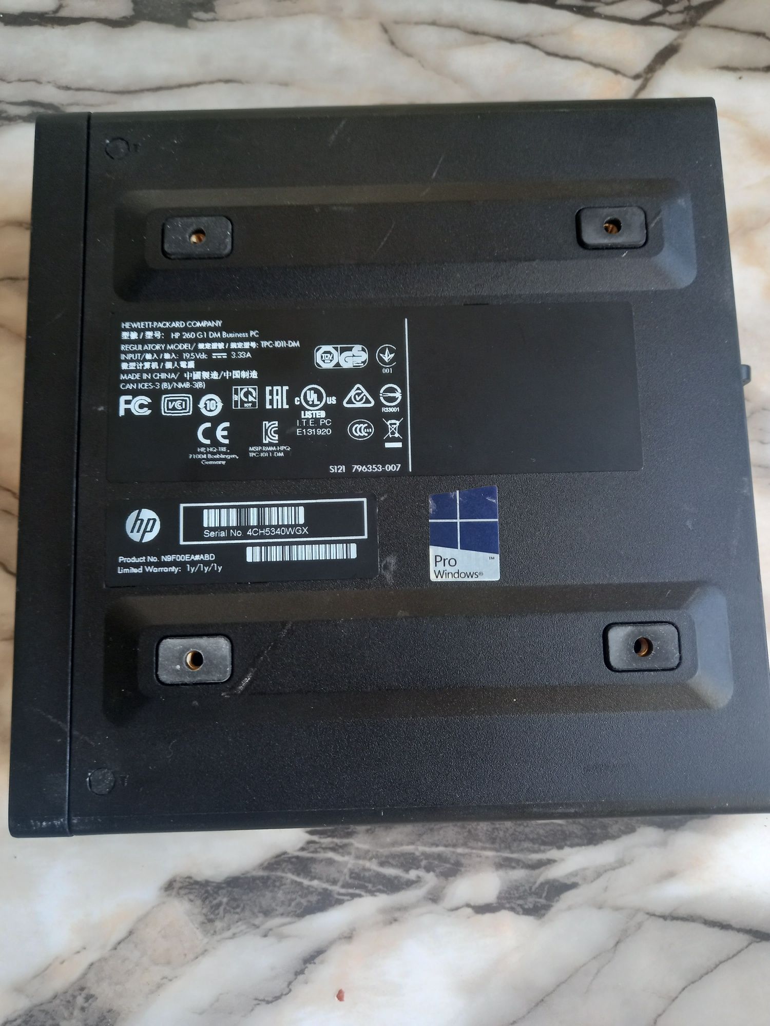 Мини компютър HP 260 G1 DMIntel Pentium 3558U 8gb SSD