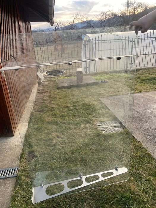 Copertina usa intrare exterioara sticla si inox