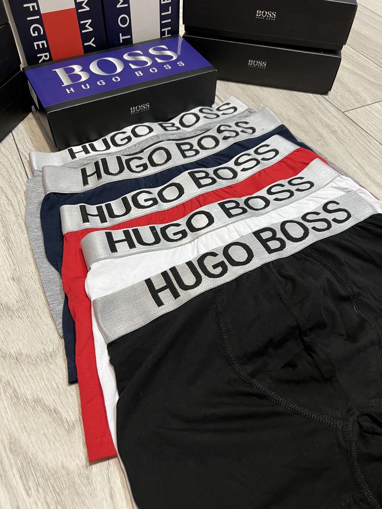 Set 5 boxeri - Hugo Boss - 95% bumbac - calitate PREMIUM