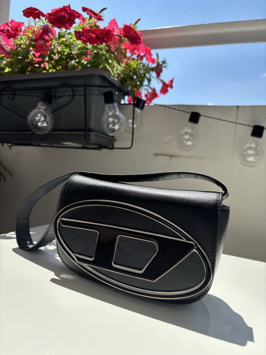 Diesel кожена черна чанта