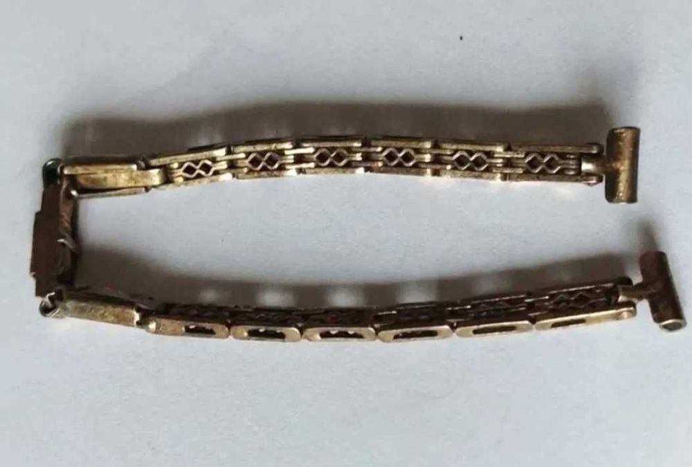 Curea de ceas argint aurit