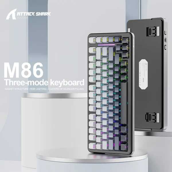Attack Shark M86 Tri-mode Mechanical/M87 Pro V2 Мех/ клавиатура  ++