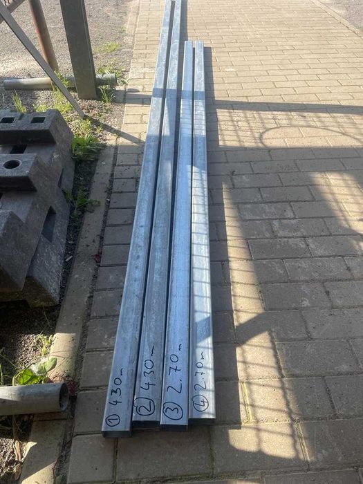 4 profile ”U” 60x40x3 mm, pentru montaj, instalare troliu pe tavan, șa