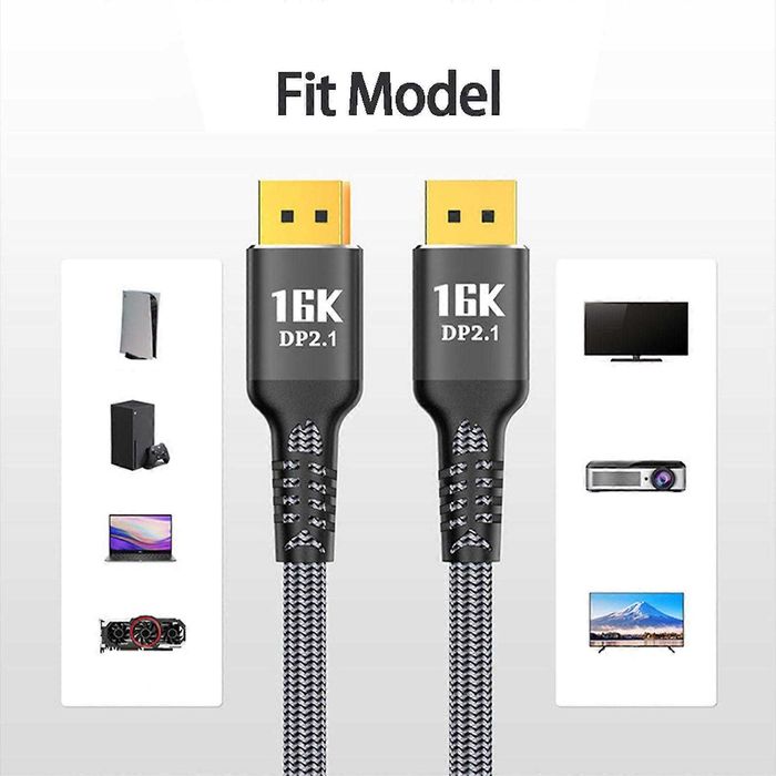 displayport 2.1  8k/120Hz 16k/60Hz 4K/240Hz 40Gbps HDR10 Video&Audio