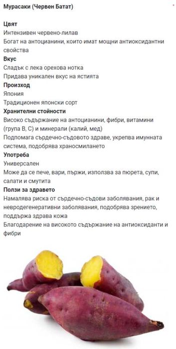 Разсад Батати и гурме картофи  Органично отглеждани.