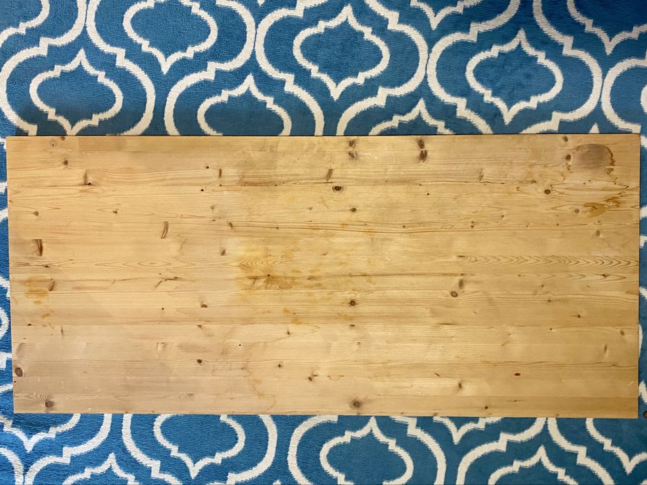 Маса/бюро от естествено дърво и метални крака