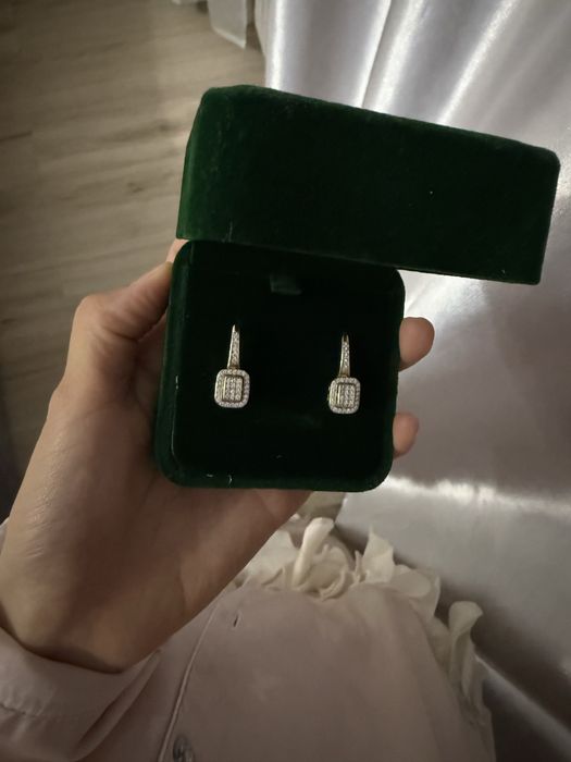 Золотые серьги новые для сырга салу