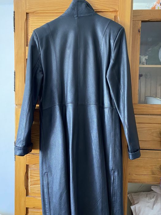 Palton Negru Imitație Piele