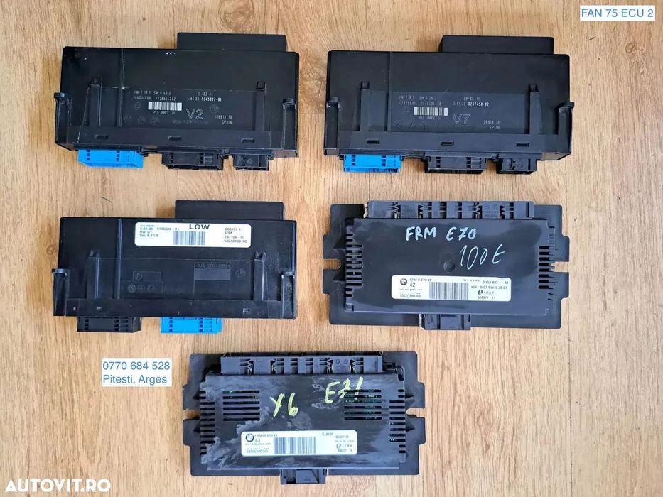 Calculator modul ECU unitate control confort modul FRM 3 Calculator FRM 2 BMW F07 GT F10 F11 F06 F12 F13 E70 + LCI E71