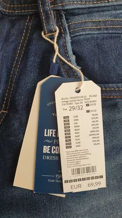 Jeans damă Tom Tailor albastru, mărime 29/32
