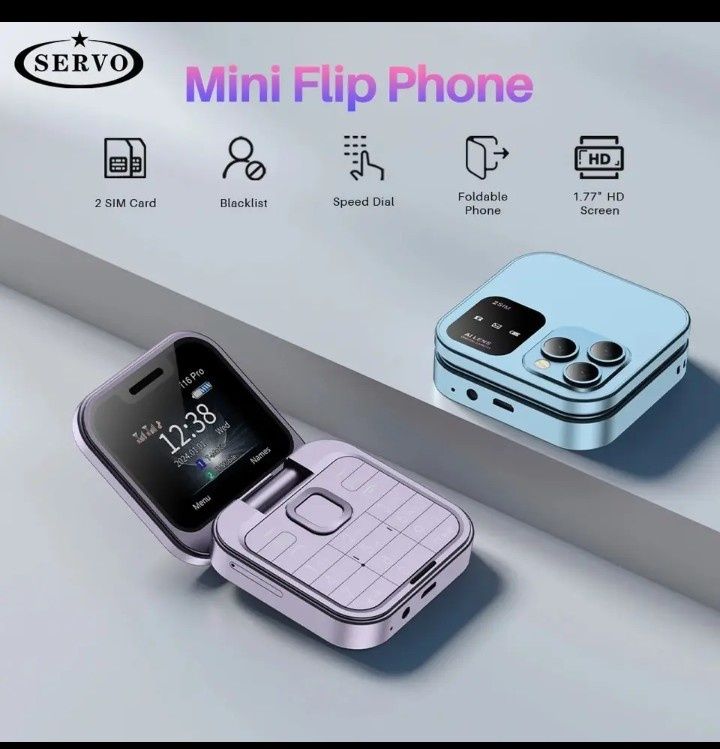 Telefon Mini clasic flip fold phone  dual sim card,nou sigilat