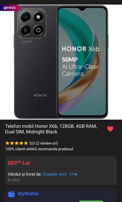 Honor X6 128Gb 4Gb 90Hz Dual SIM + Husa