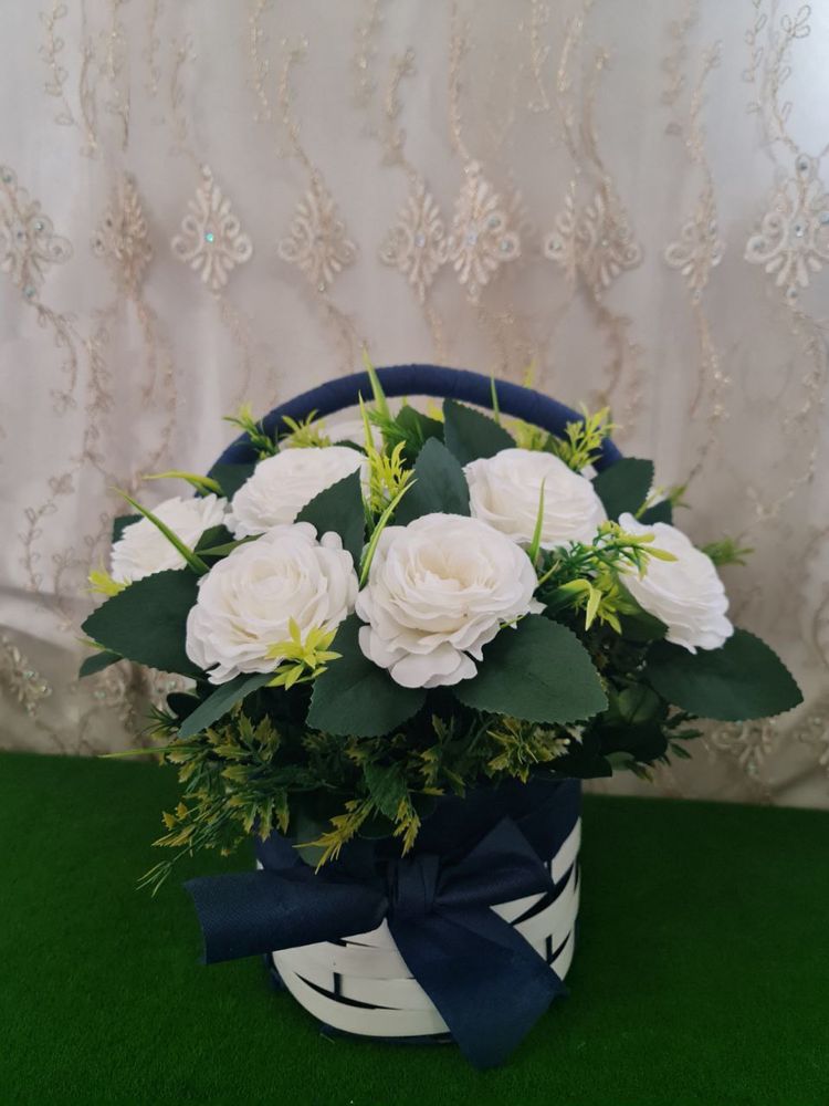 искусвенные цветы suniy gul oq atirgul