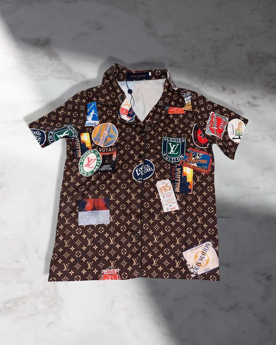 Louis Vuitton кафяв сет лв риза панталон комплект панталони топ LV