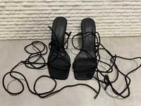 Sandale negre stiletto Mango 38