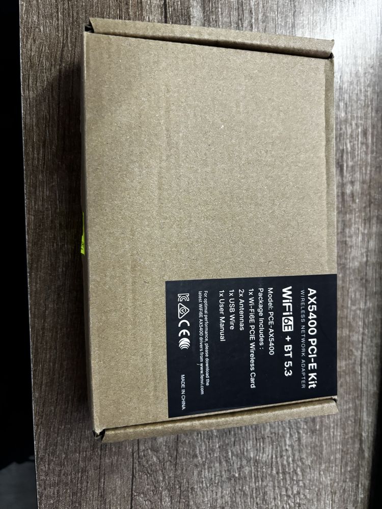 Продается новый Wi-Fi 6E адаптер AX5400 PCIe + Bluetooth 5.3 от Fenvi
