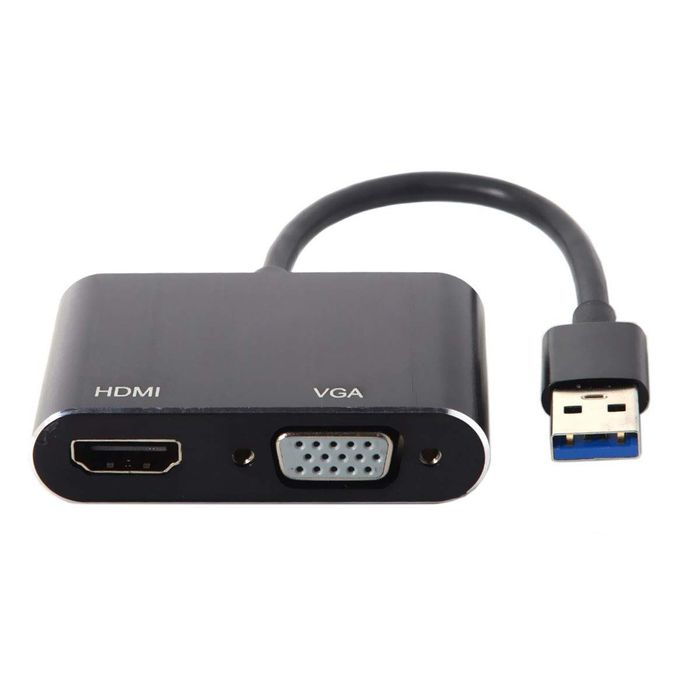Adaptor USB 3.0 to HDMI sau VGA, Full HD 1080P, 60fps