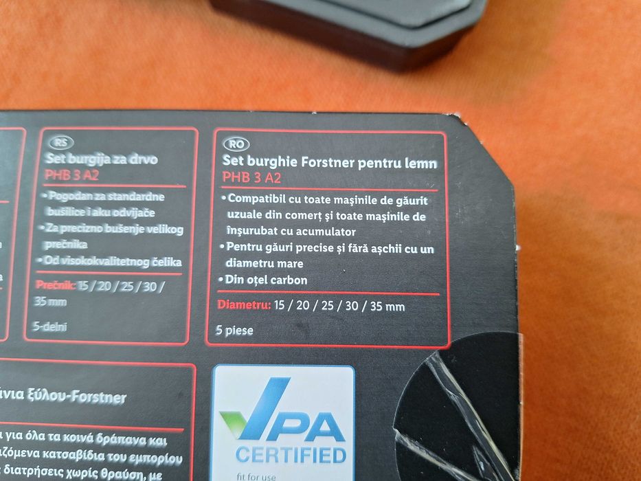 Set de 5 freze burghie Forstner, pentru lemn, 15-35 mm, tija cilind