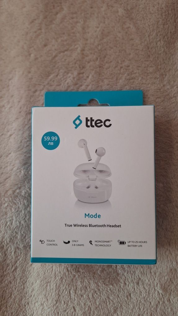 Bluetooth слушалки ttec Mode, TWS, Бели