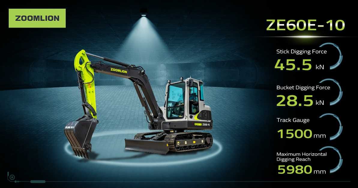 Mini Excavator NOU 6T ZOOMLION Premium cu Garantie 60 LUNI