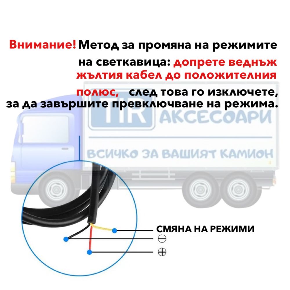 Комплект 4 броя Аварийни Лампи с Жълта Блиц Светлина с 12 Диода