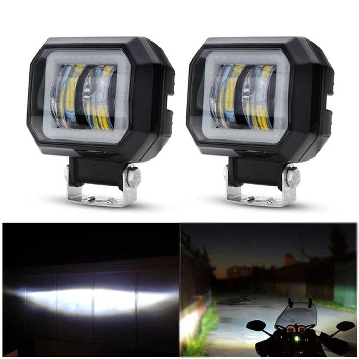 1 БРОЙ 40W Диодни Фарове за Мотор Мотокар ATV 12-24V LED Прожектор ФАР