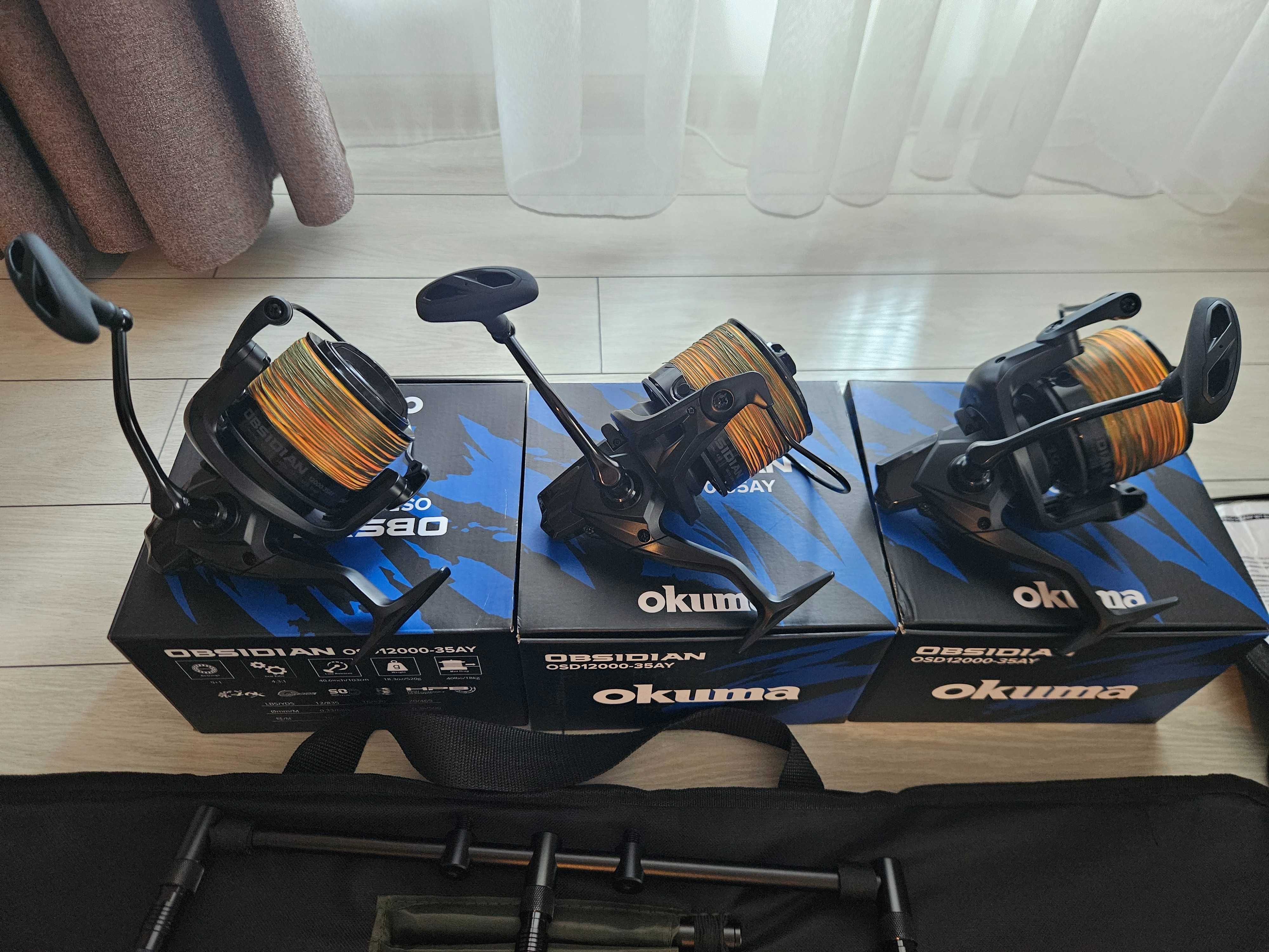 NOU!!! Vand 3 Okuma LS-6k, 3 Okuma Obsidian , Rod Pod Delphin RPX 4