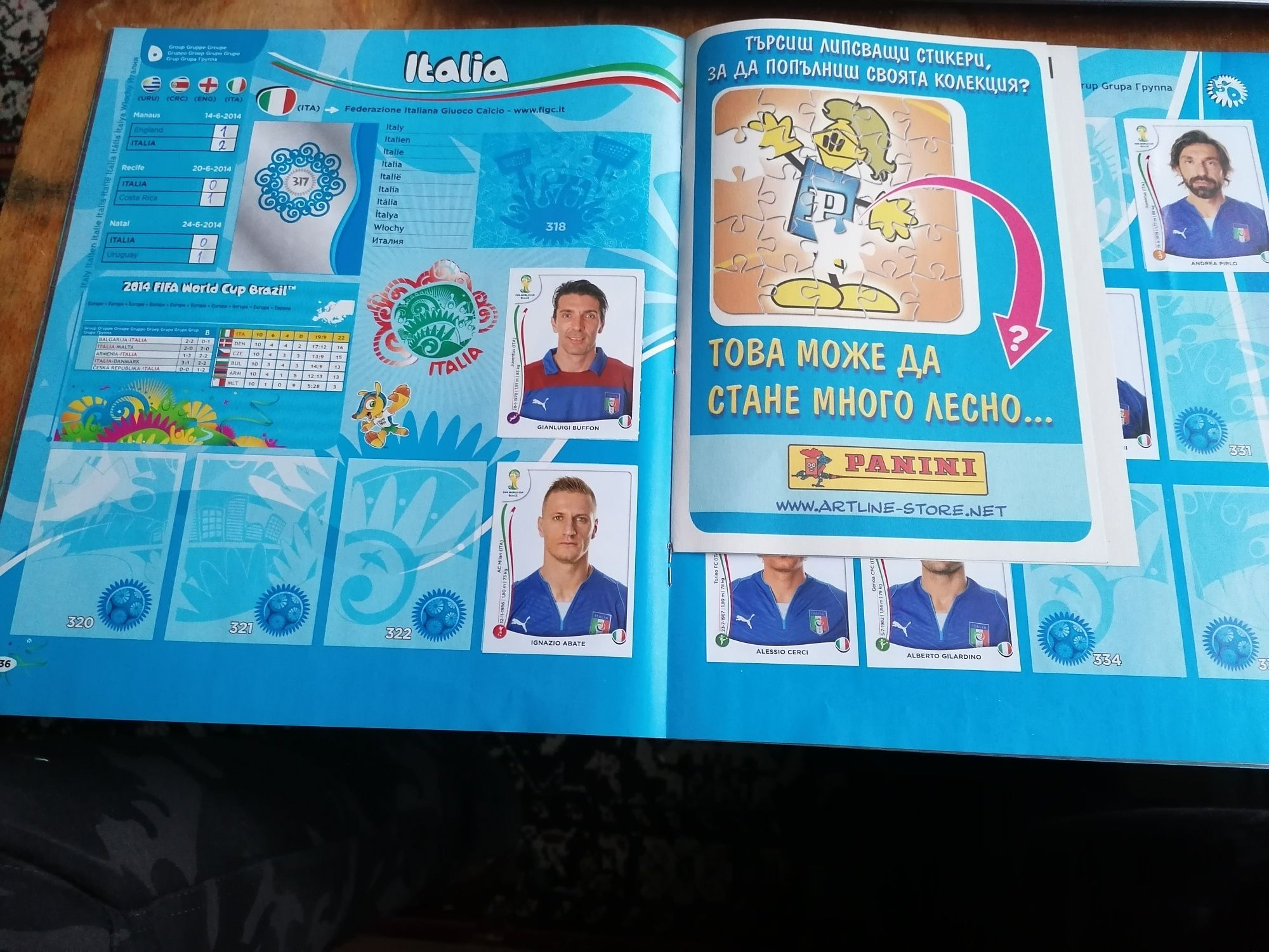 Албум Panini World Cup 2014 Brazil