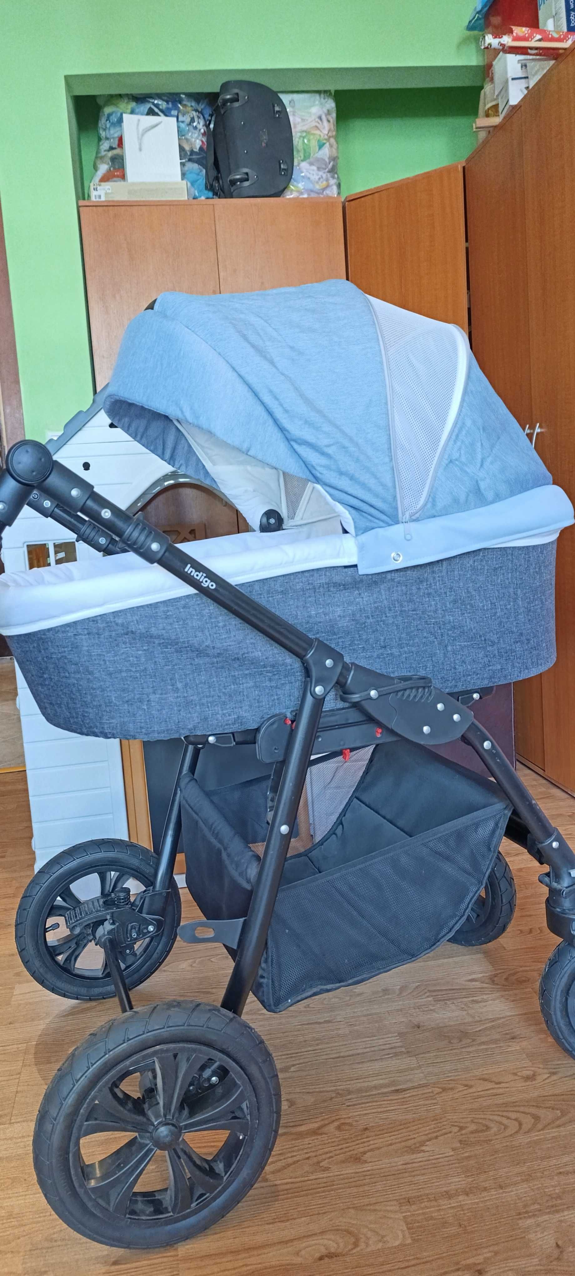 Бебешка количка 2в1 Baby Giggle Indigo -Antica