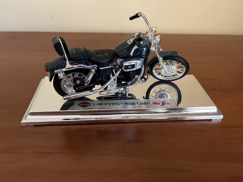 Motocicleta colecție Harley Davidson 1980 FXWG Wide Glide Maisto