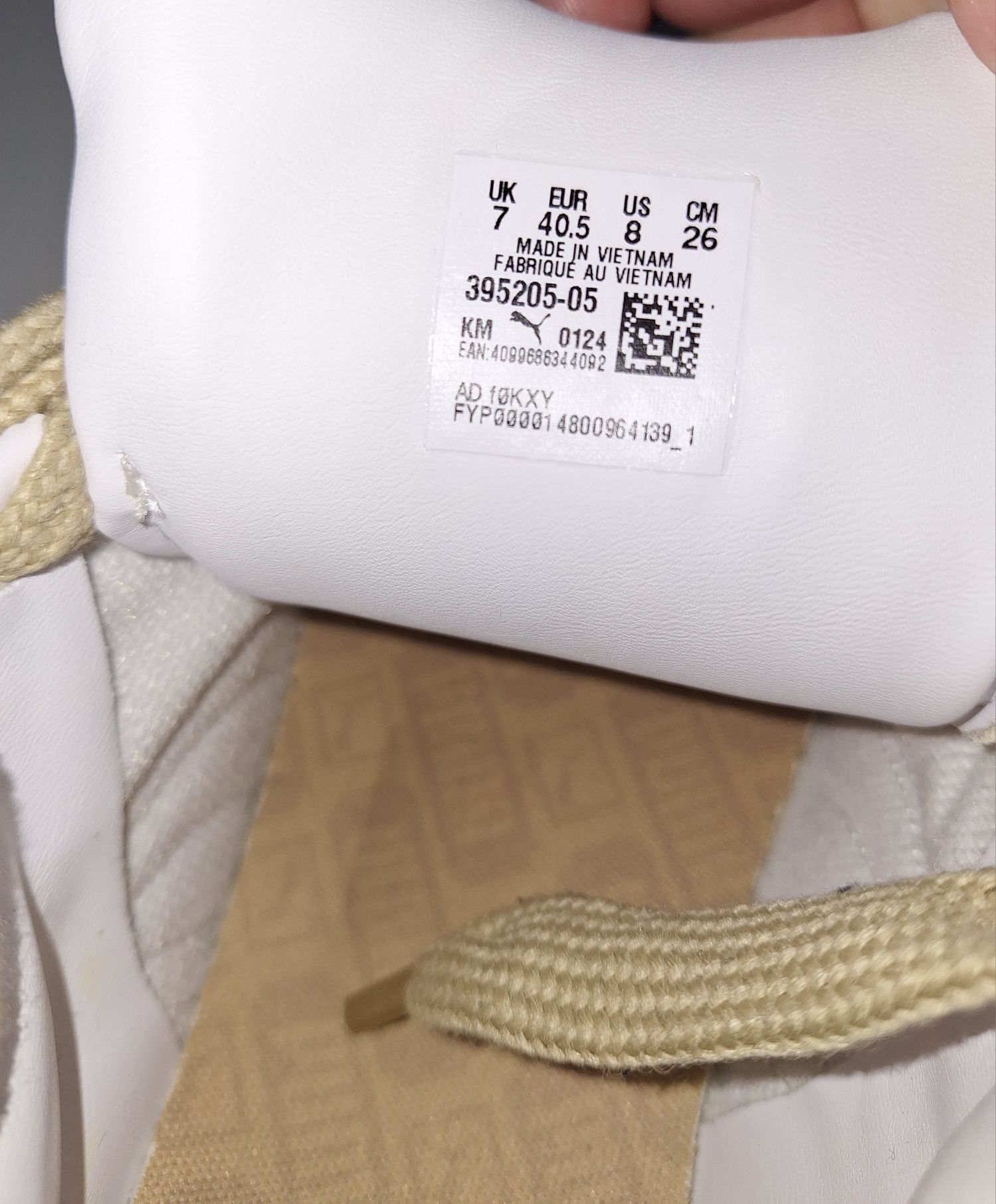 Puma, Pantofi sport din piele intoarsa cu insertii de piele, Bej