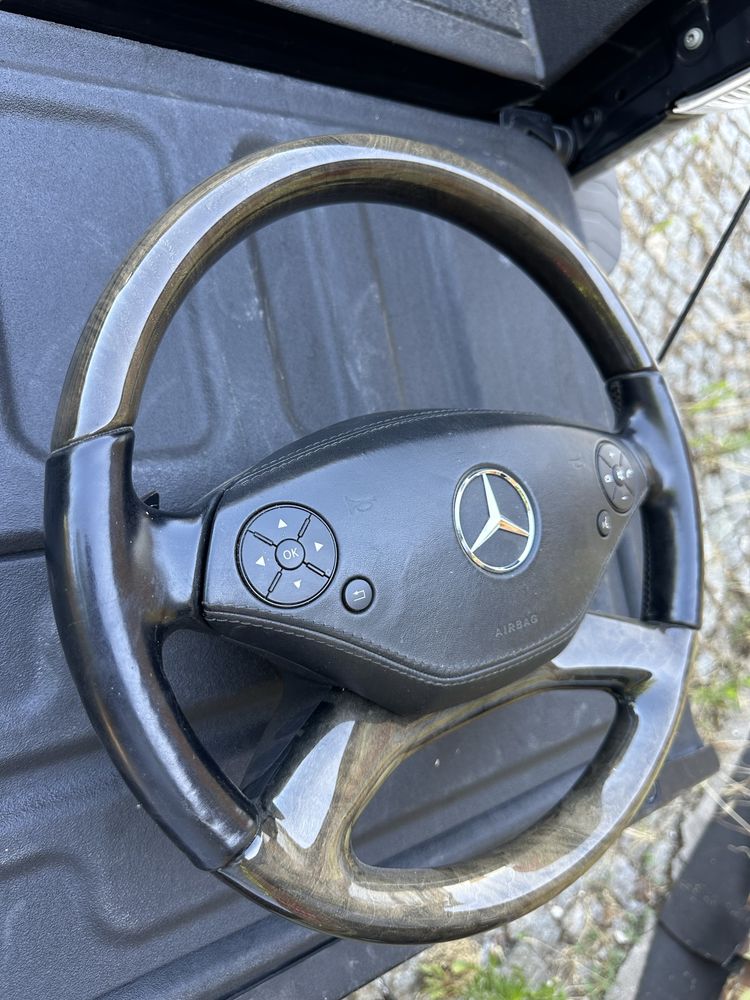 Волан с airbag махагонов Mercedes S class w221 мерцедес  с класа в221