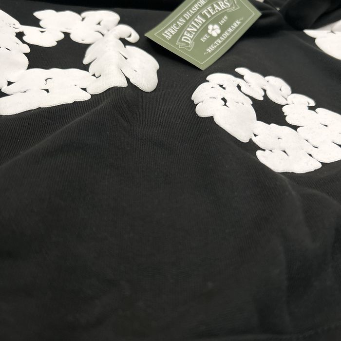 Hanorac Denim Tears negru cu print puffy mărimea S nou cu eticheta