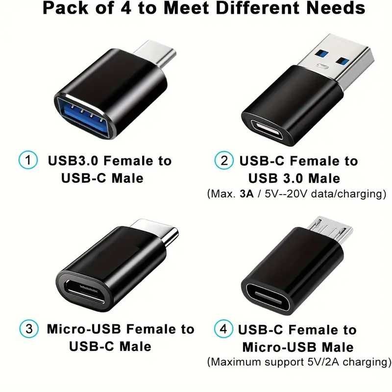 Набор из 4 USB-C Адаптеров