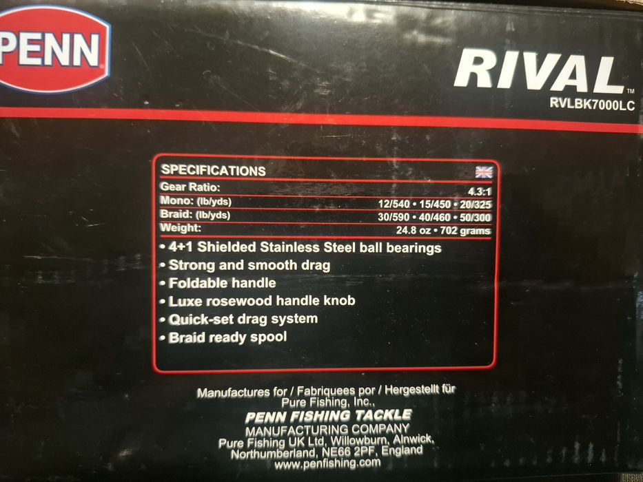 PENN Rival tm rvlbk7 000LC
LONG-CAST   
TM
RVLBK7000LCN