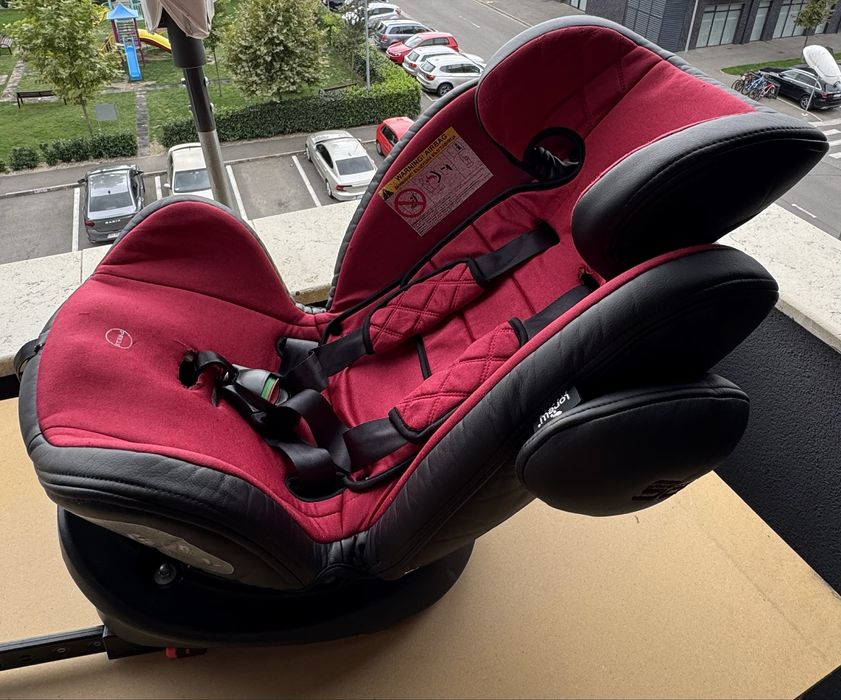 Scaun auto SPS ISOFIX Lorelli Aviator, 0-36 Kg, rot 360, Negru/Rosu